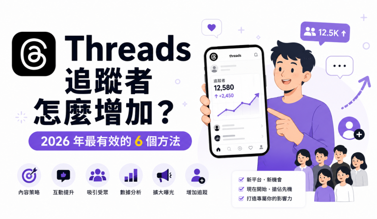 Threads追蹤者怎麼增加2026年最有效6個方法完整整理