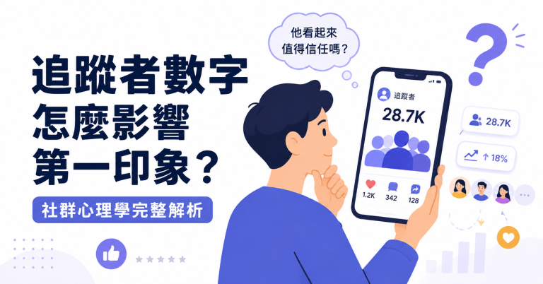 追蹤者數字怎麼影響第一印象社群心理學解析