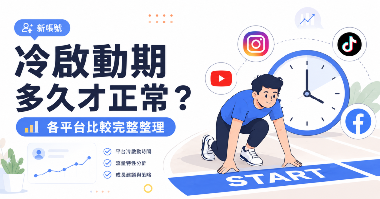 新帳號冷啟動期多久才正常各平台比較