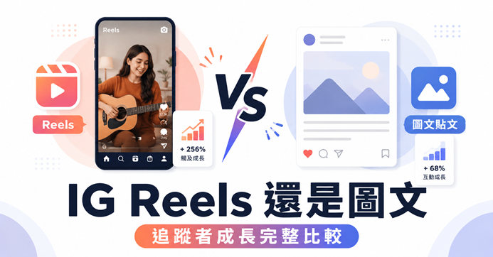 IG Reels vs圖文貼文追蹤者成長比較分析
